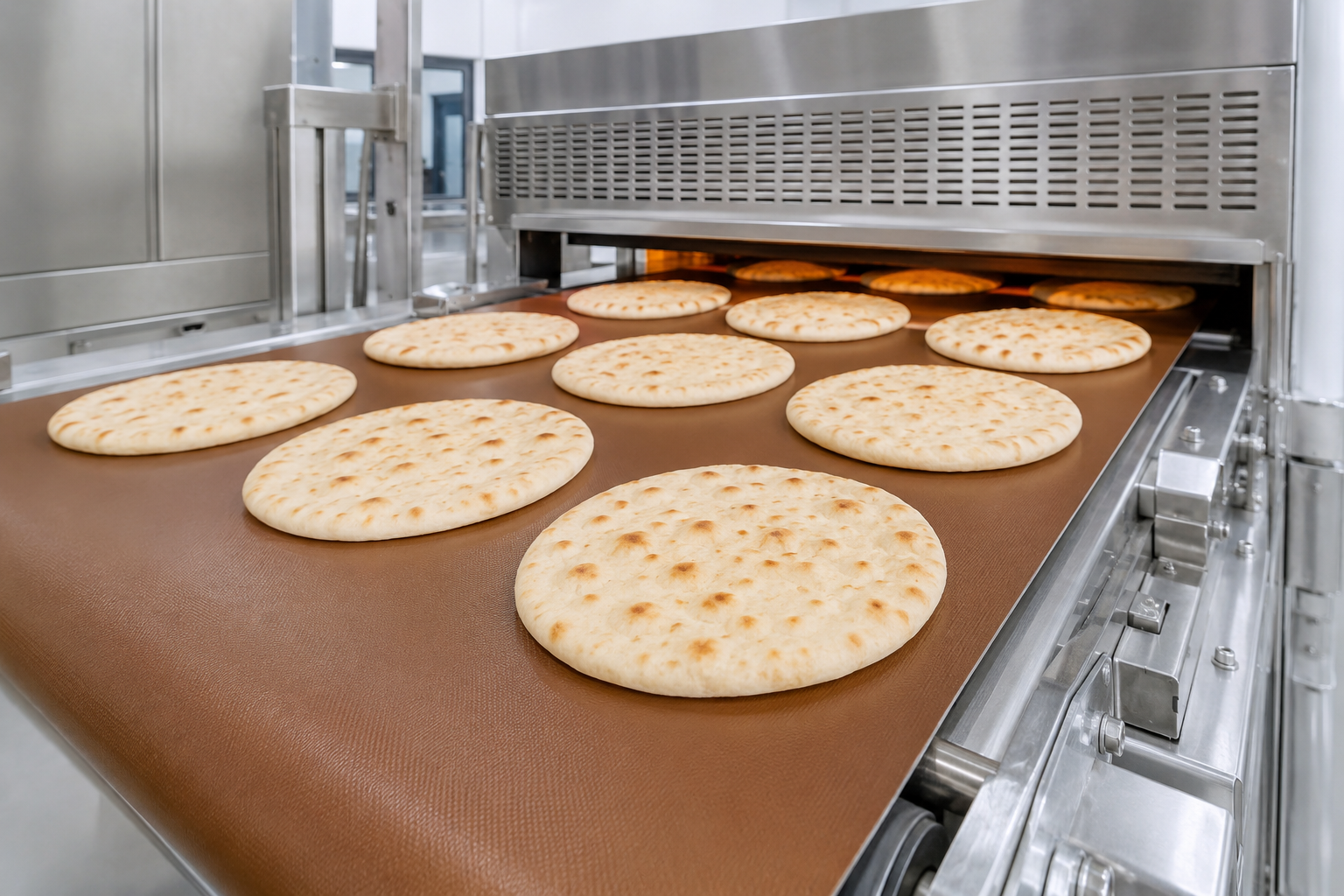 Bakery, tortilla, chapati, pizza-base and contact-cooking lines